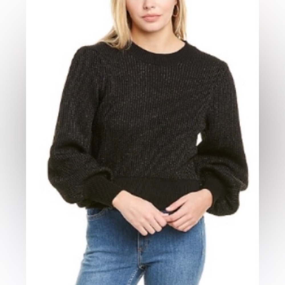 525 America Brioche Black Sparkle Pullover